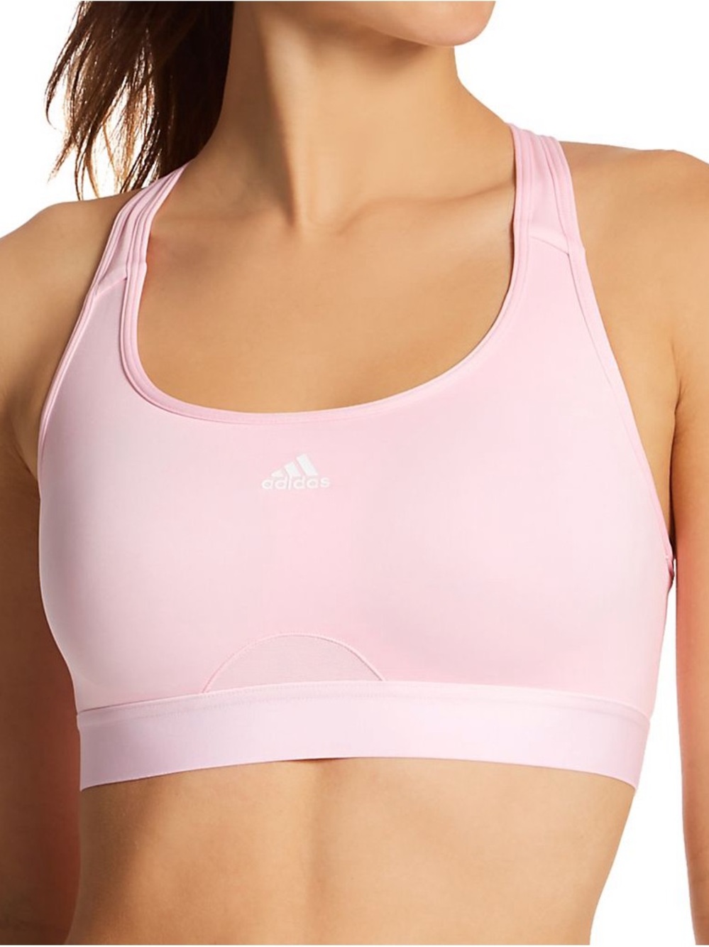 Adidas Aeroready Pink Sports Bra Sz Lg (no padding)